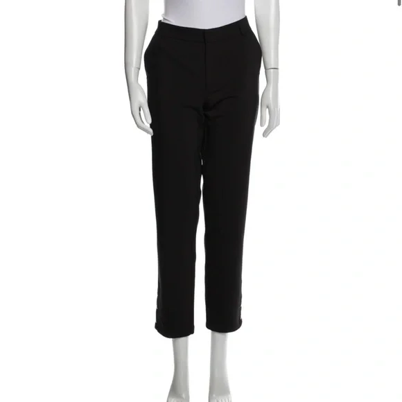 NWT Anine Bing Straight Leg Pant Cotton Stretch Black S - Picture 2 of 15